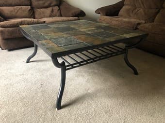 Stone tile coffee table table 1