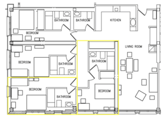 Furnished 2br/2ba in 4br Munger Apartment 2