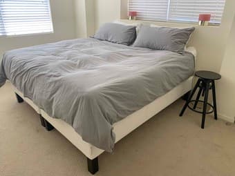 KING BED - Mattress Base and Pillowtop Mattress - Excellent Condition 1
