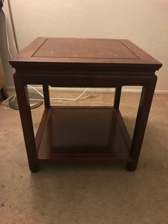 Two wooden end tables or coffee tables 1
