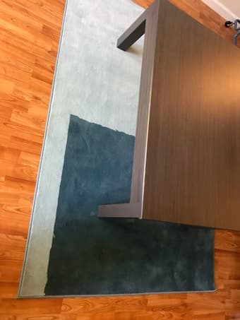 blue ikea rug (STILLEBÄK) 1