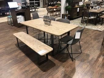 Living Spaces dining table+bench(Almost new) for sale 1