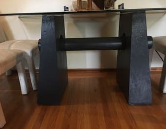 Glass top dining table 2