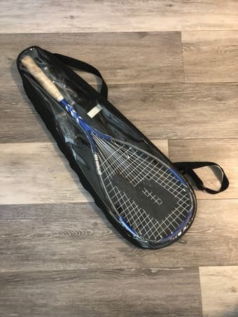 Squash Racket + goggles + two squash balls 1