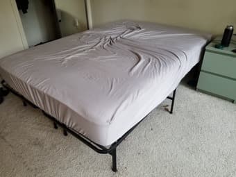 Full Size Bed Fram and Mattress 1