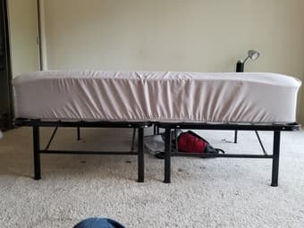 Full Size Bed Fram and Mattress 2