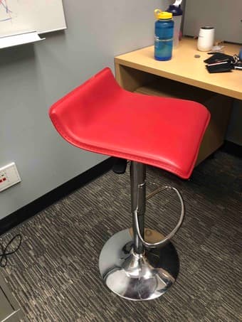 Adjustable Red Stool! 1