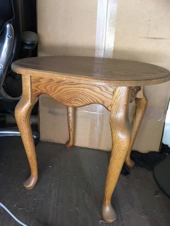 Glider chair, side table, matching small cabinet 3