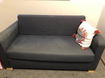 IKEA VILASUND DARK BLUE PULL-OUT COUCH 1