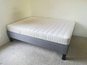 Queen bed base & mattress 1