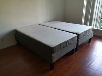 Twin size beds with base & mattress 1