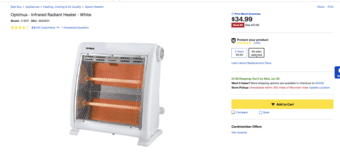 Optimus - Infrared Radiant Heater - White 1