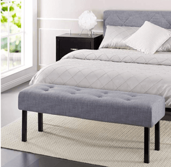 Memory foam bed bench (gray) 1