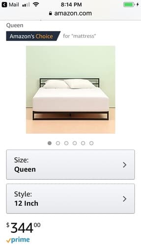 Queen Memory Foam Mattress + Bed Frame 1
