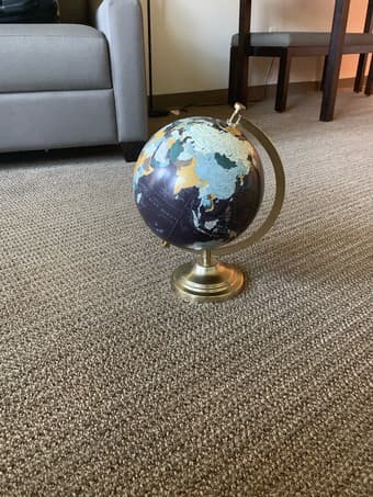 Gold accented decorative globe 1