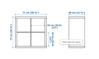IKEA KALLAX Shelf Unit 2x2 (White) 2