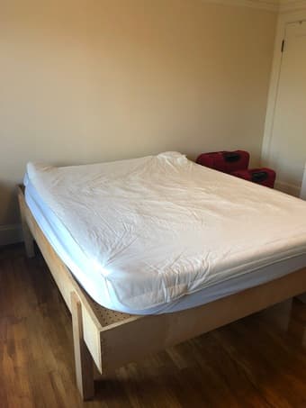 Custom platform bed and foam mattress - Queen Size 1