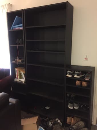 book self and shoe rack 1