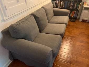 Ikea EKTORP sofas, in gray and beige 1