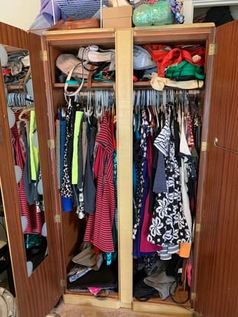 Vintage wooden wardrobe closet 3