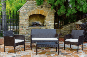 4-piece outdoor furniture set (sofa & chairs) 2