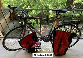 Raleigh bike with accessories 1