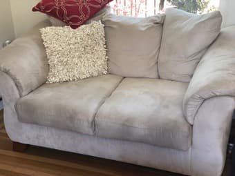 love seat suede 1