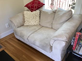 love seat suede 2