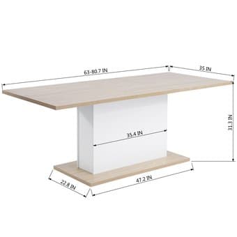 Extendable Rectangular Dining Table 3