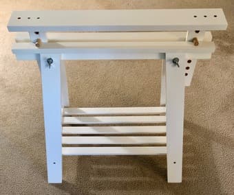 Adjustable Height IKEA Desk and Workbench (white) 3