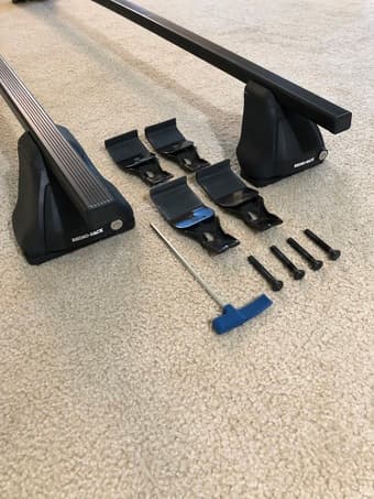 Rhino-Rack 2500 Series Roof Rack with Euro Square Crossbars - 54" Long 1