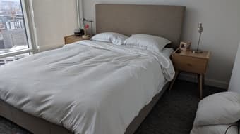MOVING SALE - Sofa, Bed, Mattress, Dining Table w/ Chairs, TV Table 1
