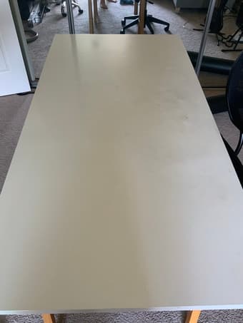 Huge west elm desk with ergonomic computer chair 3