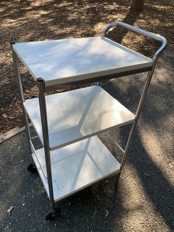 White board, Hole punch, Stand shelf, Microwave, Toaster 3