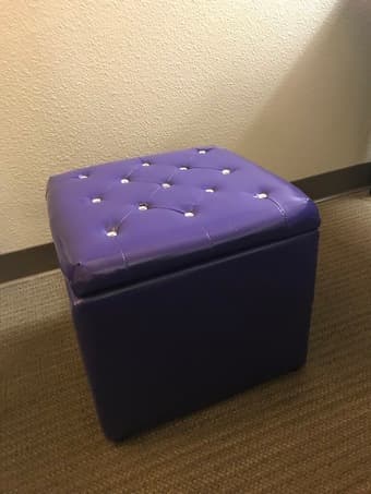Cute Purple Storage Ottoman 2