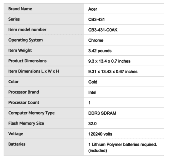 Acer Chromebook 14 - Gold - Unopened and Unused 3