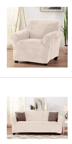Matching armchair and sofa slipcovers for sale 1