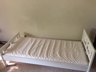 Ikea child bed frame+rails+mattress+mattress cover (must go ASAP) 1