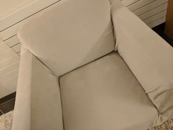 Matching sofa and armchair slipcovers - perfect for on campus housing 2