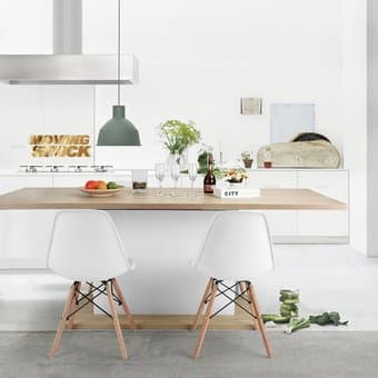 Extendable Rectangular Wood Dining Table (New) 1