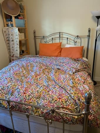 Free/cheap: standing wardrobe, bed frame, and box spring 1