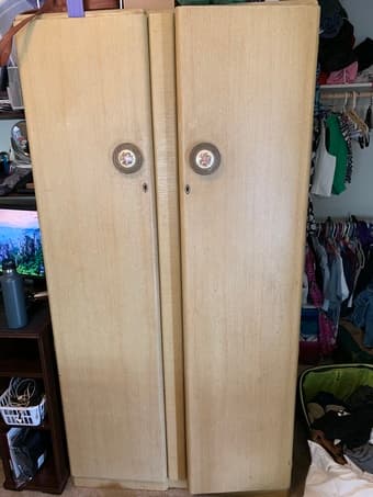 Free/cheap: standing wardrobe, bed frame, and box spring 3