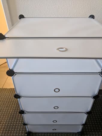 Opaque bathroom/closet organizer 1