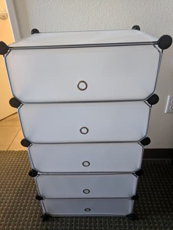 Opaque bathroom/closet organizer 2
