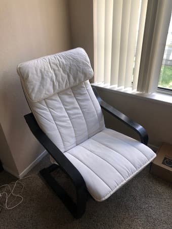 Comfy IKEA POÄNG chair 1
