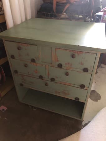 shabby chic storage cabinet and end table 1