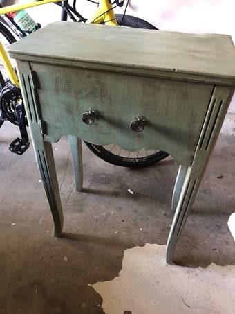 shabby chic storage cabinet and end table 2