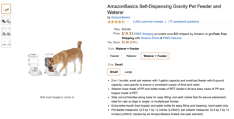 For sale: Self-Dispensing Gravity Pet Feeder	and Waterer 1