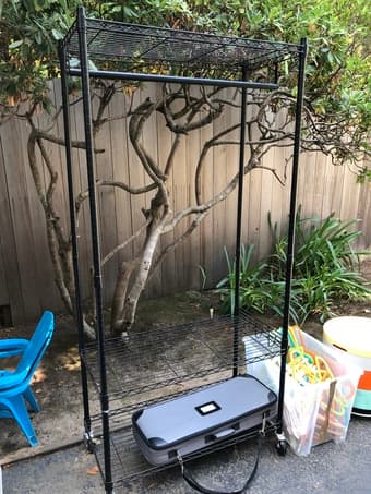 IKEA Rack for coats, clothes - great for outdoors & garahe 1
