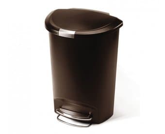 simplehuman 50 Liter / 13 Gallon Semi-Round Kitchen Step Trash Can 1